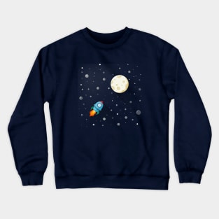 Spaceship to the moon Crewneck Sweatshirt